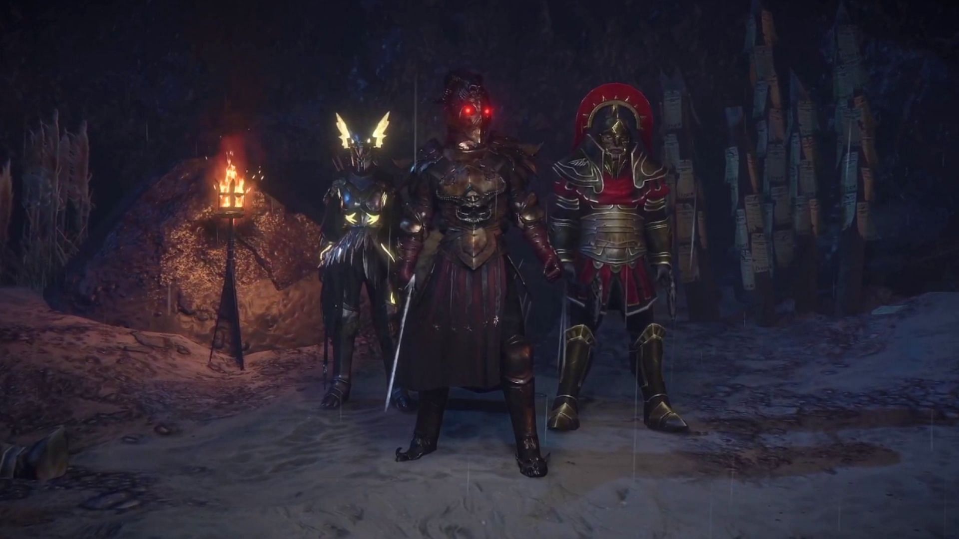 Hire mercenaries to help you in-game (Image via Grinding Gear Games)
